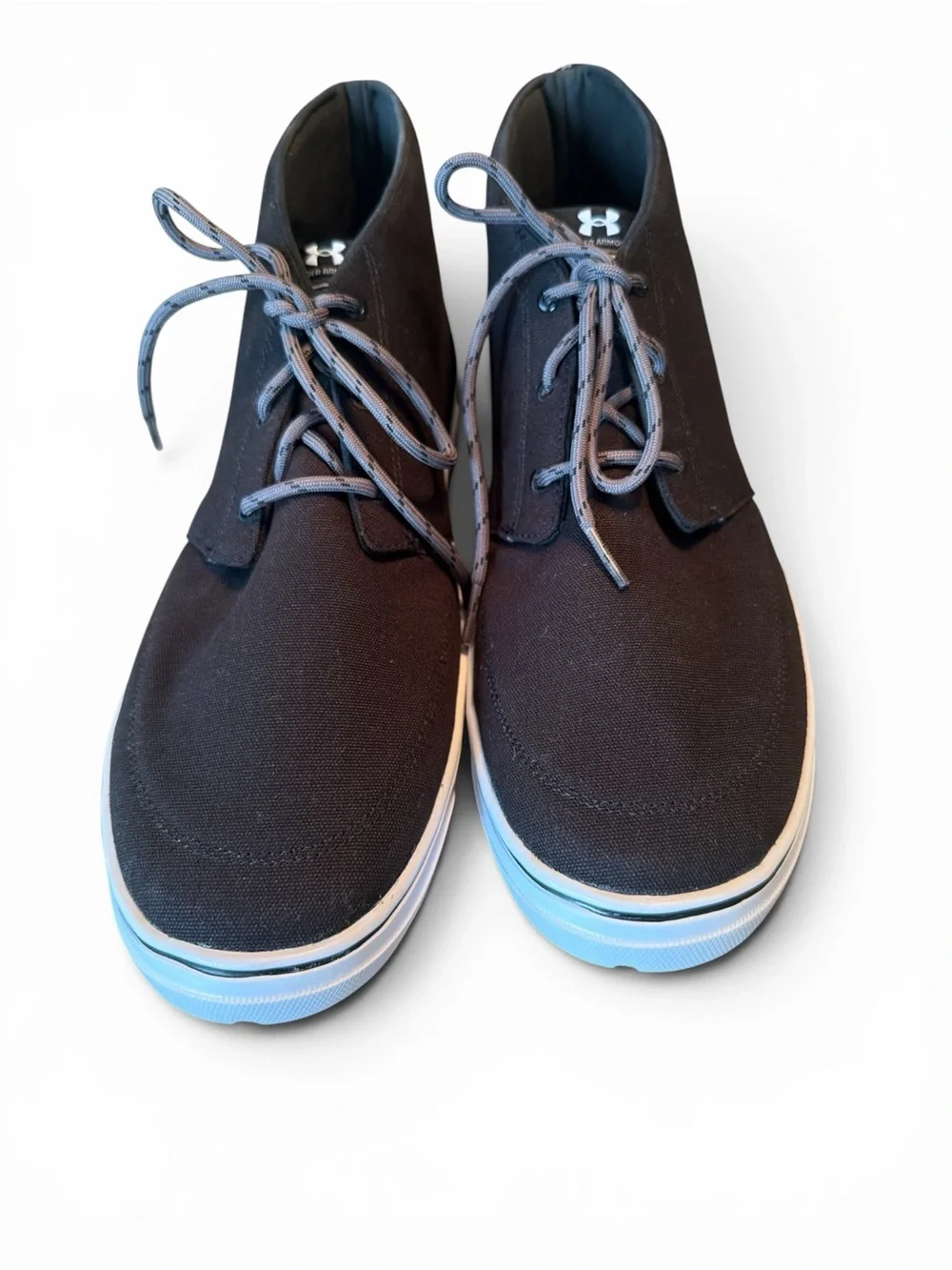 Under Armour Mens Canvas/Suede Chukka Boots In Black. Size 12